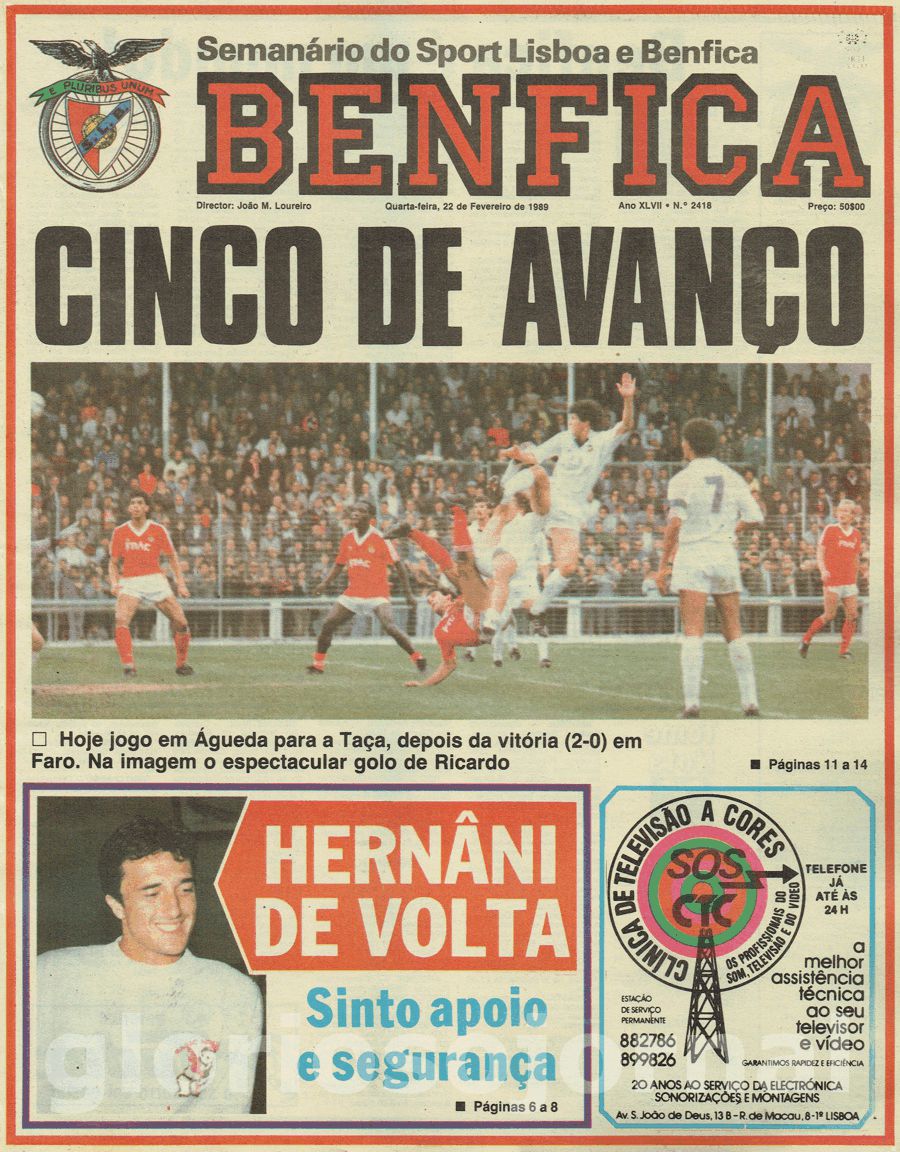 jornal o benfica 2418 1989-02-22